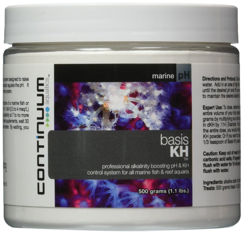 Continuum Aquatics Reef Basis KH Buffer â€“ Professional Alkalinity Boosting pH & KH Buffer Powder for Marine Saltwater Fish and Reef Aquariums 500-g - Image 1
